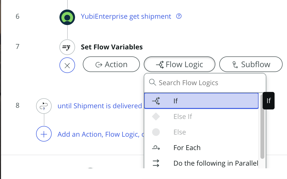 Set flow variables final