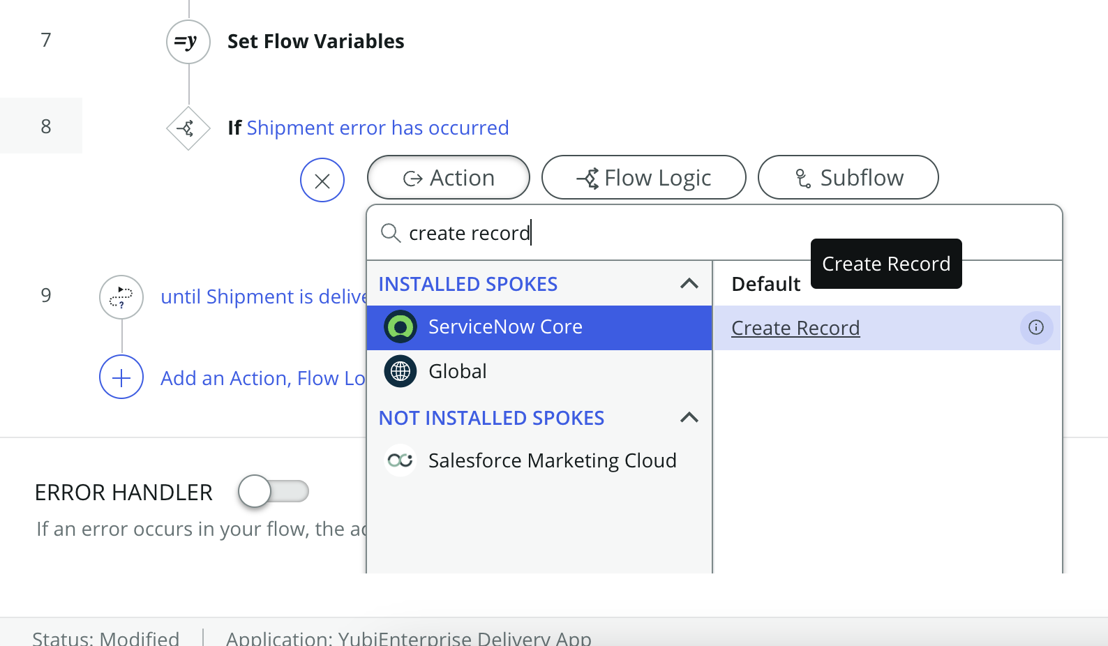 Detect error config