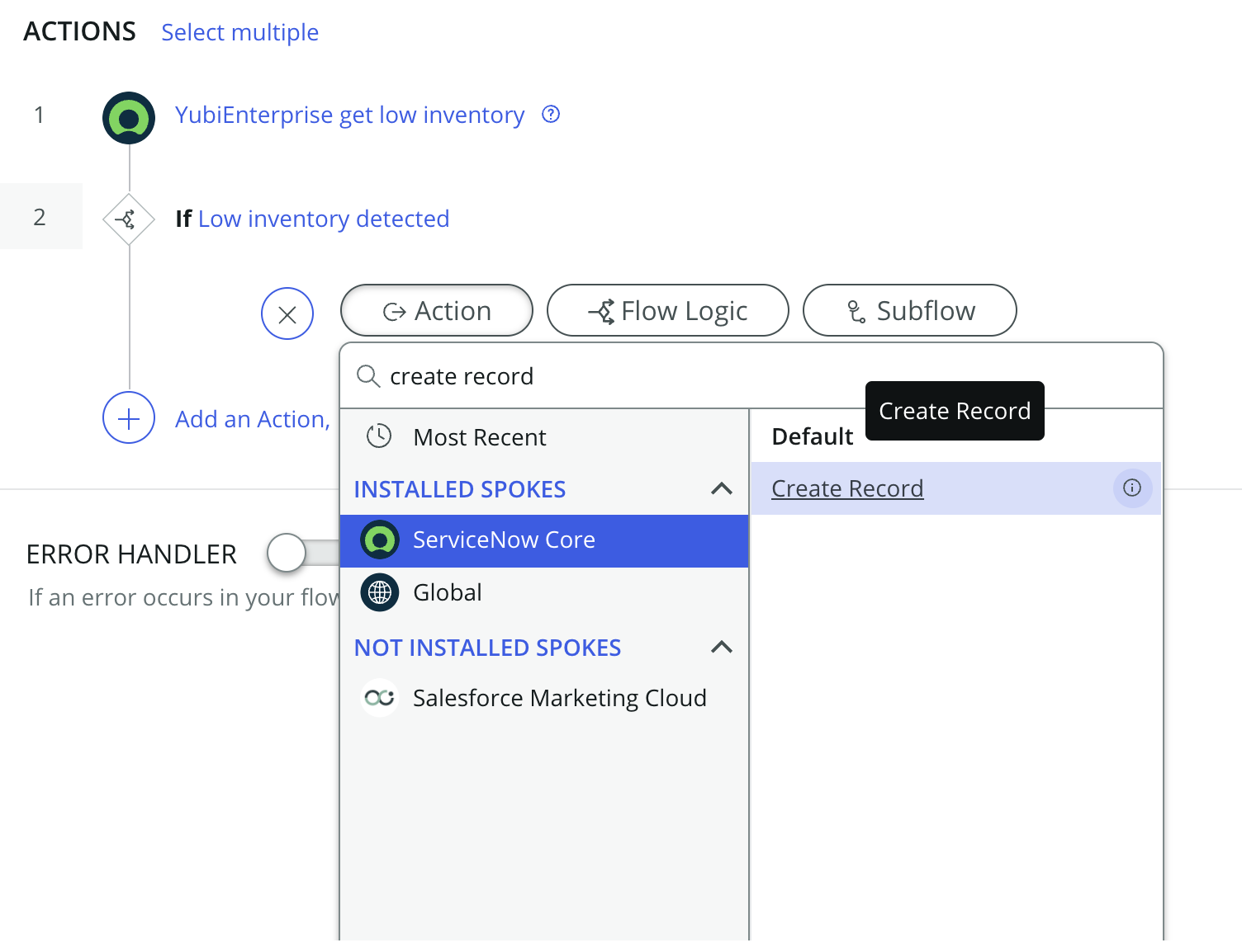 Detect error config